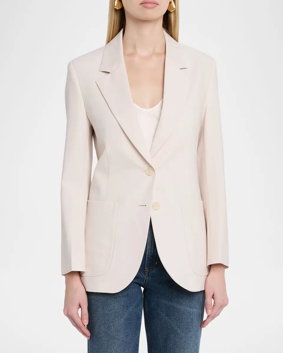 Victoria Beckham Patch-Pocket Single-Breasted Jacket | Thumbnail 4 Victoria Beckham Patch-Pocket Single-Breasted Jacket | Thumbnail 4