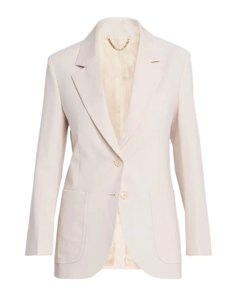 Patch-Pocket Single-Breasted Jacket