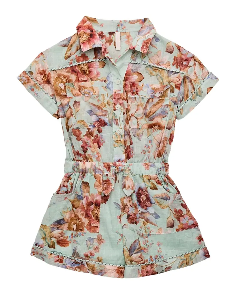 Zimmermann Girl 's Awaken Floral-Print Romper, Size 1-12 | Image 1 Zimmermann Girl 's Awaken Floral-Print Romper, Size 1-12 | Image 1