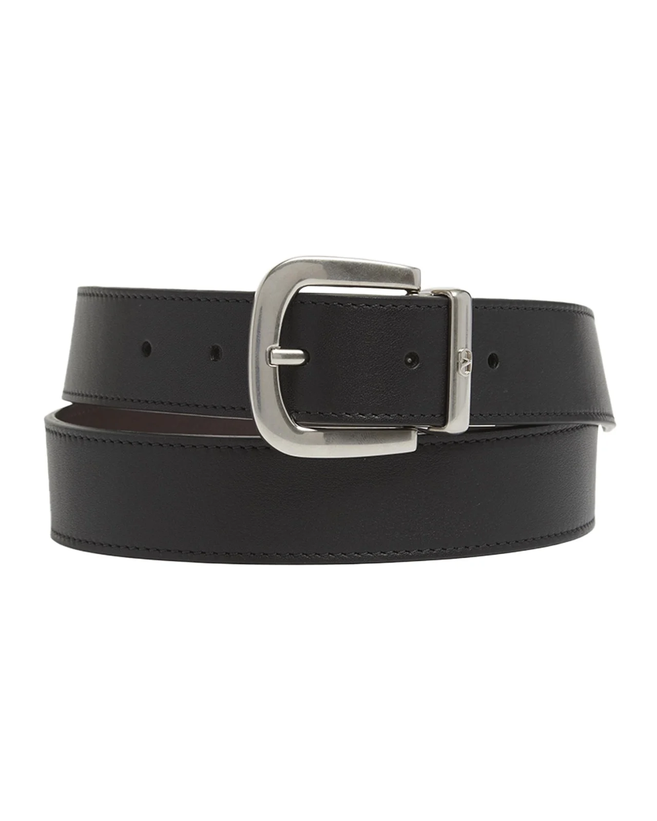 Men's Buckle Reversible Leather Belt