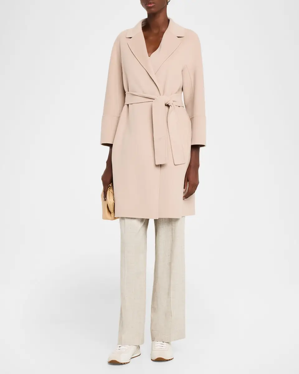 Max Mara Double-Faced Wool Wrap Coat | Thumbnail 2