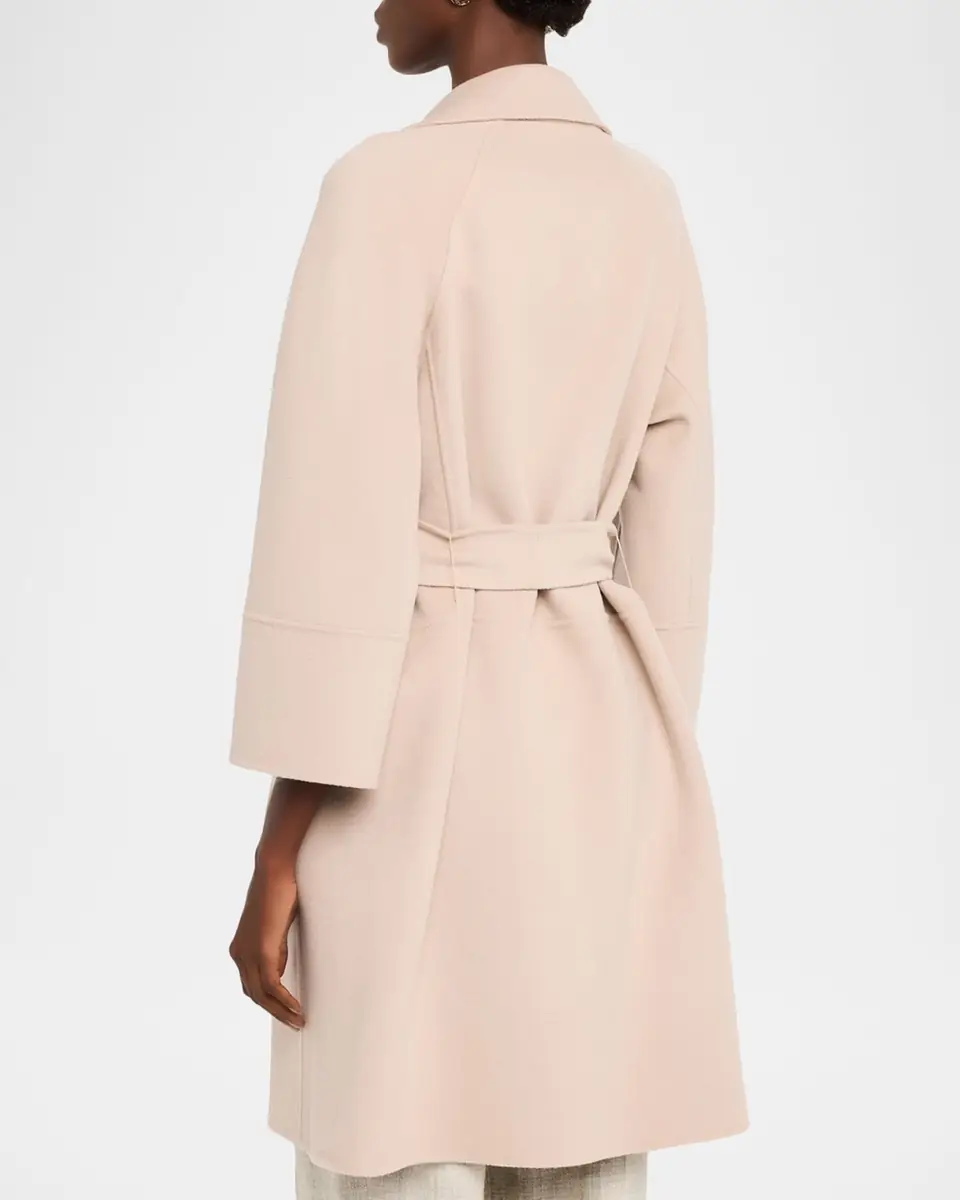 Max Mara Double-Faced Wool Wrap Coat | Thumbnail 3