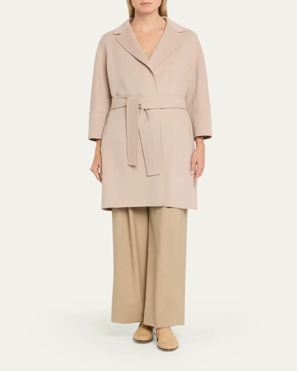 Max Mara Double-Faced Wool Wrap Coat | Thumbnail 7