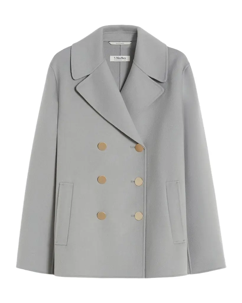 Margot Double-Breasted Wool Short Coat