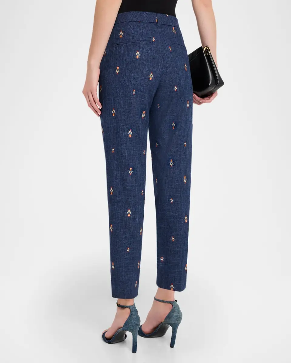 Maison Common Abstract Jacquard Signature Straight-Leg Ankle Trousers | Thumbnail 3 Maison Common Abstract Jacquard Signature Straight-Leg Ankle Trousers | Thumbnail 3