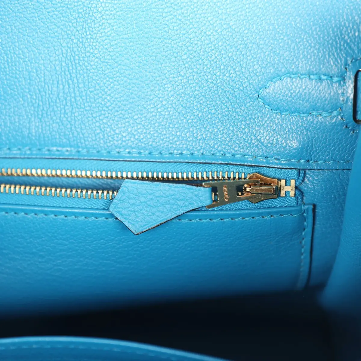 HERMÈS Hermes Birkin 25 Bleu Zanzibar Togo Gold Hardware | Thumbnail 9 HERMÈS Hermes Birkin 25 Bleu Zanzibar Togo Gold Hardware | Thumbnail 9