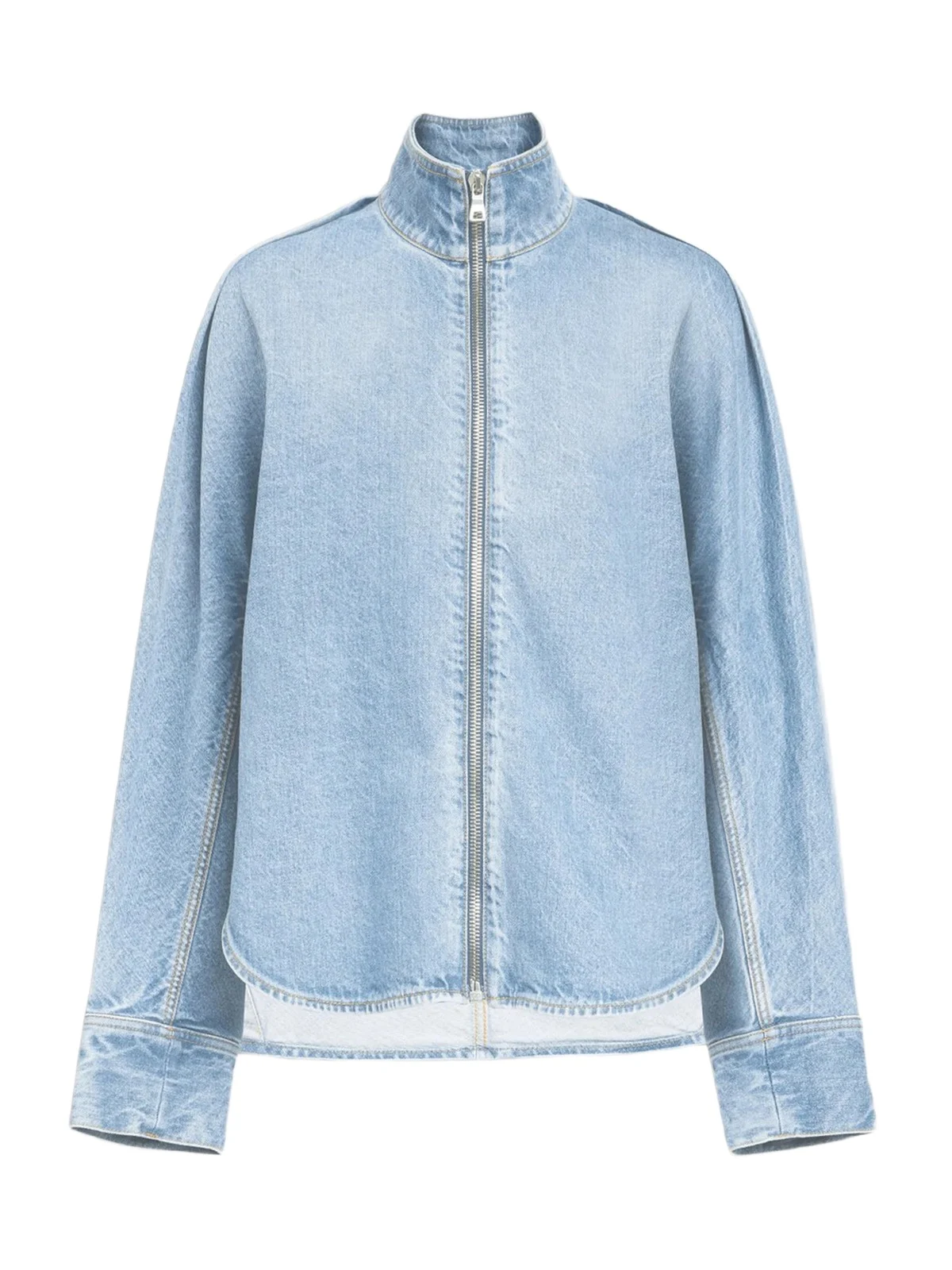 ALAÏA Denim Zip-Up Shirt
