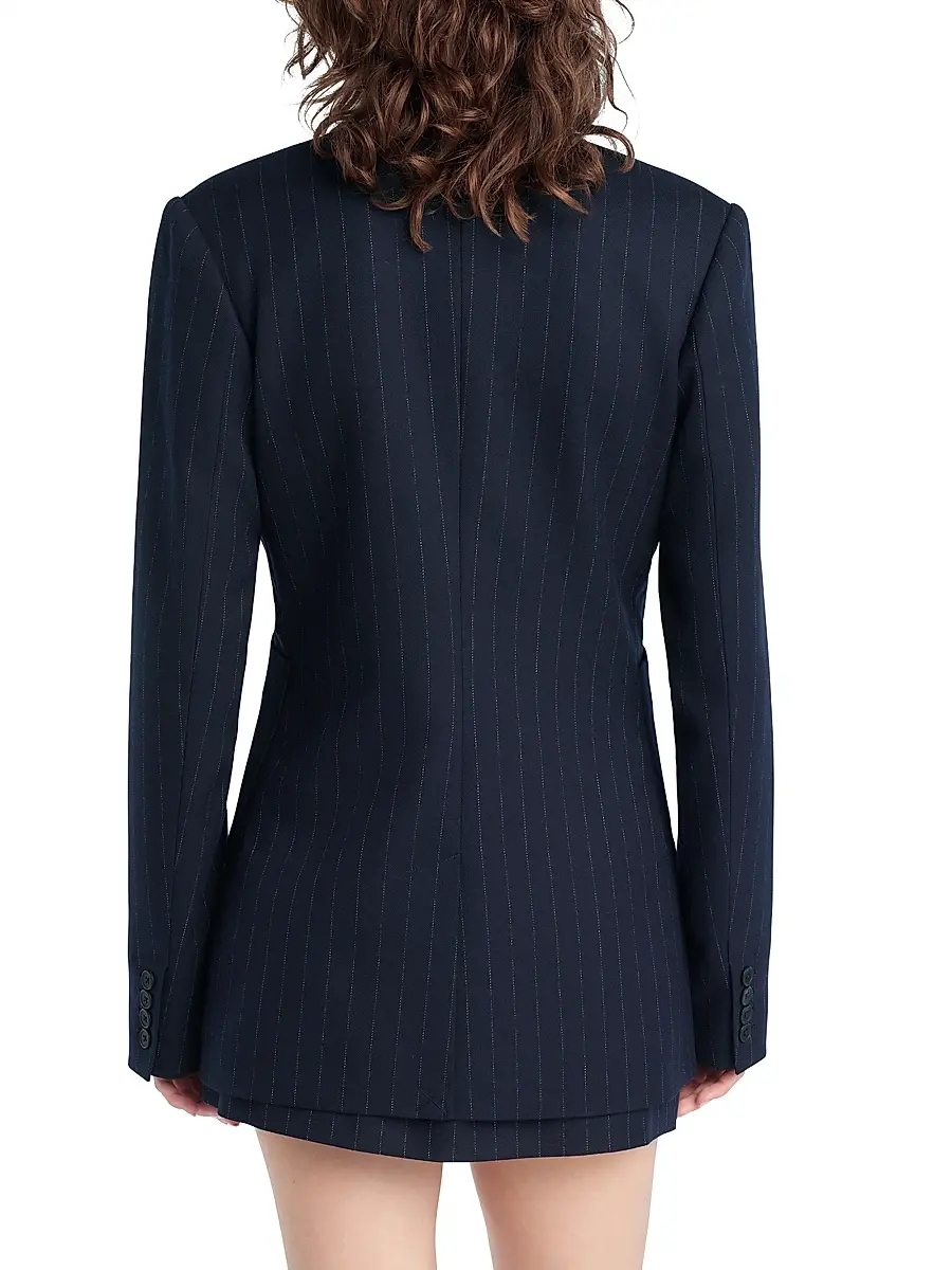 Favorite Daughter Women's The Busy Woman Pinstriped Blazer | Thumbnail 4