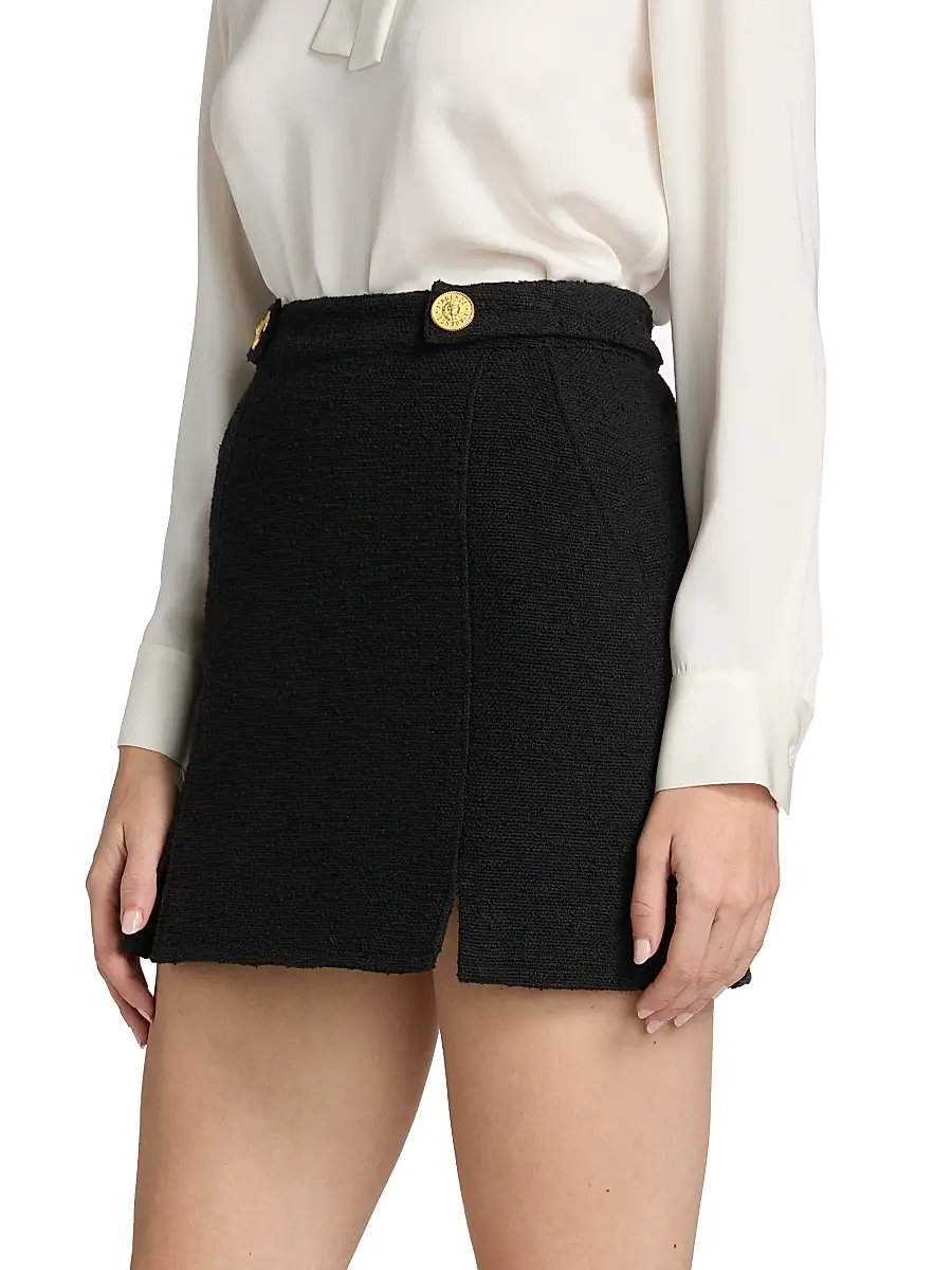 L'Agence Women's Nelina Cotton-Blend Tweed Miniskirt | Thumbnail 4