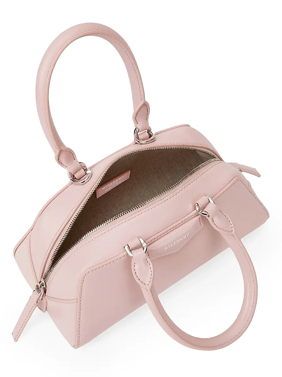 Givenchy Women's Mini Antigona East-West Top Handle Bag in Box Leather - Baby Pink | Thumbnail 4
