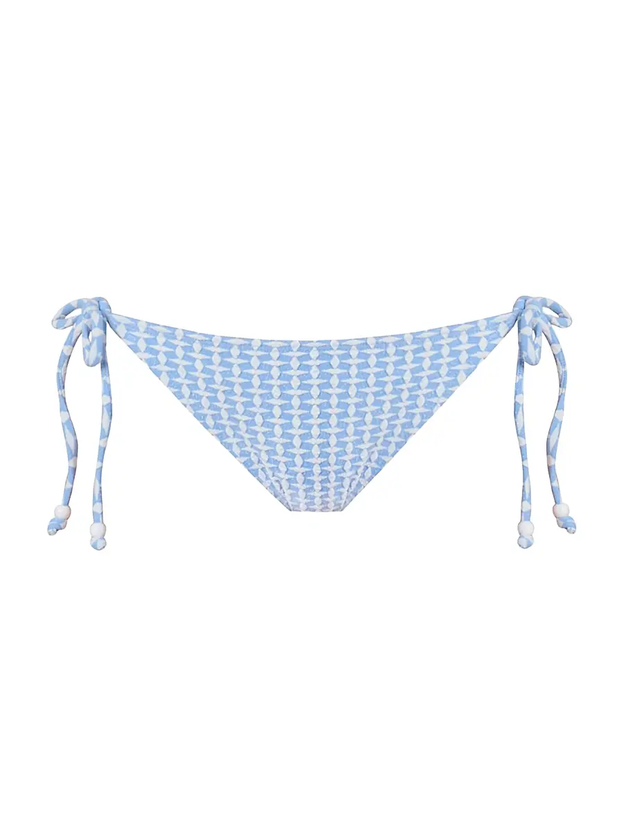 Shoshanna Women's Geo Text Triangle Bikini Bottom - Marina Optic | Image 1 Shoshanna Women's Geo Text Triangle Bikini Bottom - Marina Optic | Image 1