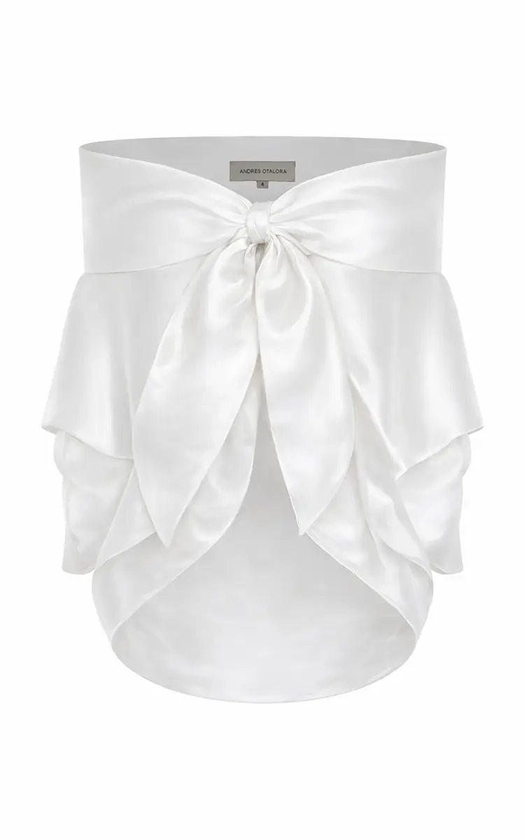 ANDRES OTALORA Lomas Tie-Detailed Silk Blouse