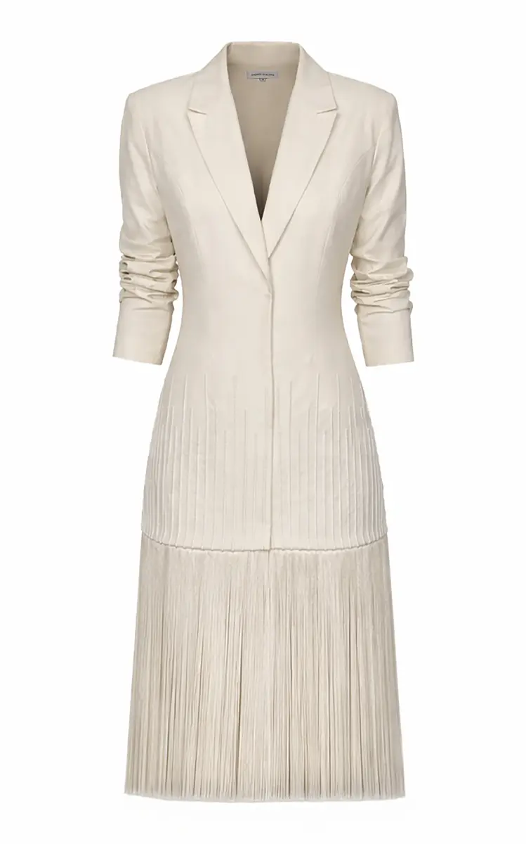 ANDRES OTALORA Mano en Mano Fringed Blazer Dress
