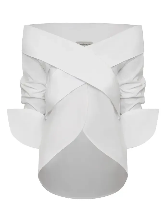 Un Sacramento Off-The-Shoulder Cotton-Poplin Top Un Sacramento Off-The-Shoulder Cotton-Poplin Top