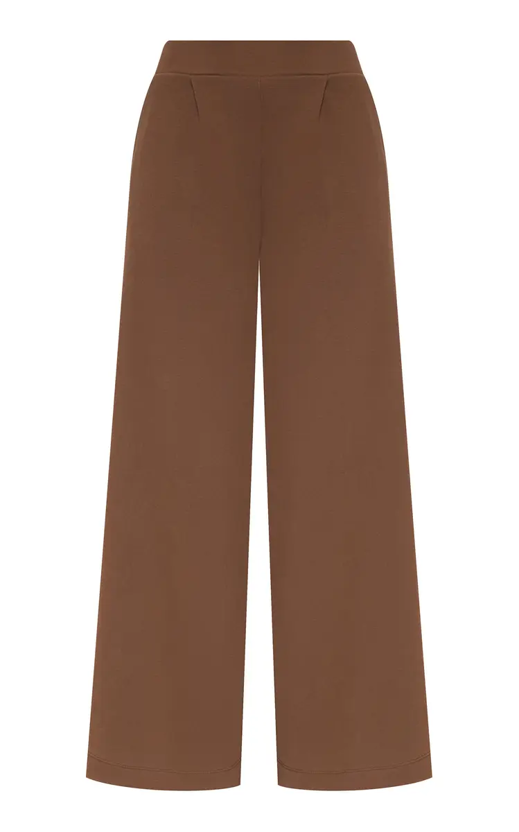 ANDRES OTALORA Celebrada Mid-Rise Stretch-Cotton Wide-Leg Pants
