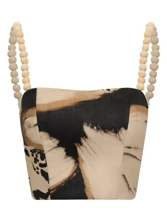 Mi Interior Printed Linen Top Mi Interior Printed Linen Top