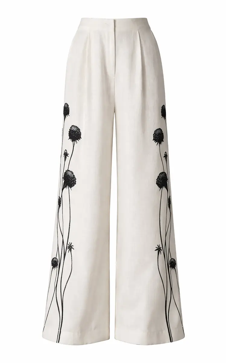 ANDRES OTALORA Lo Nuestro Linen Wide-Leg Pants