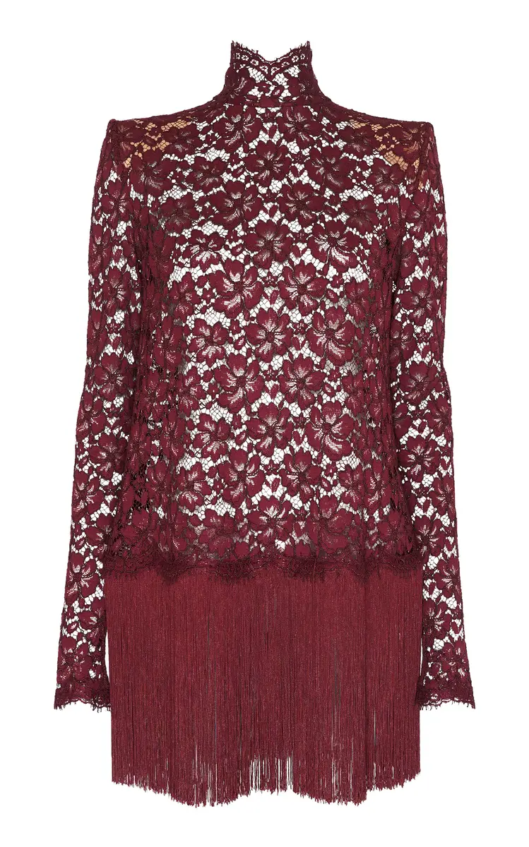 Juozas Statkevicius Fringed Lace Top