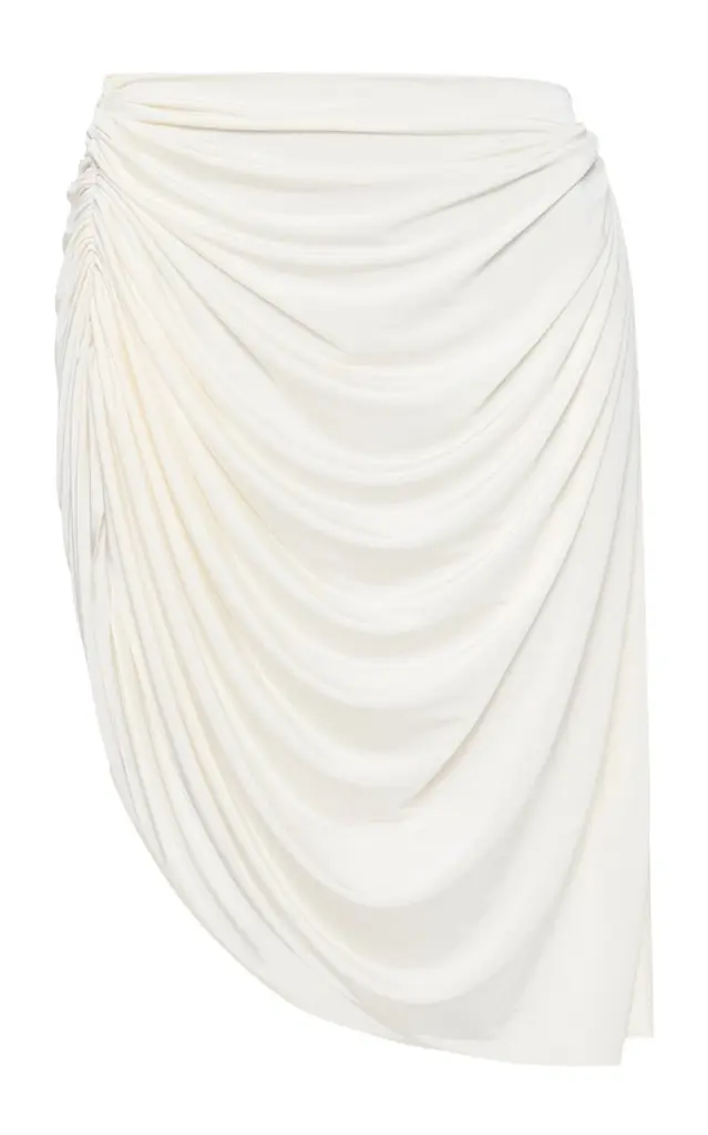 Draped Satin Midi Cape-To-Skirt