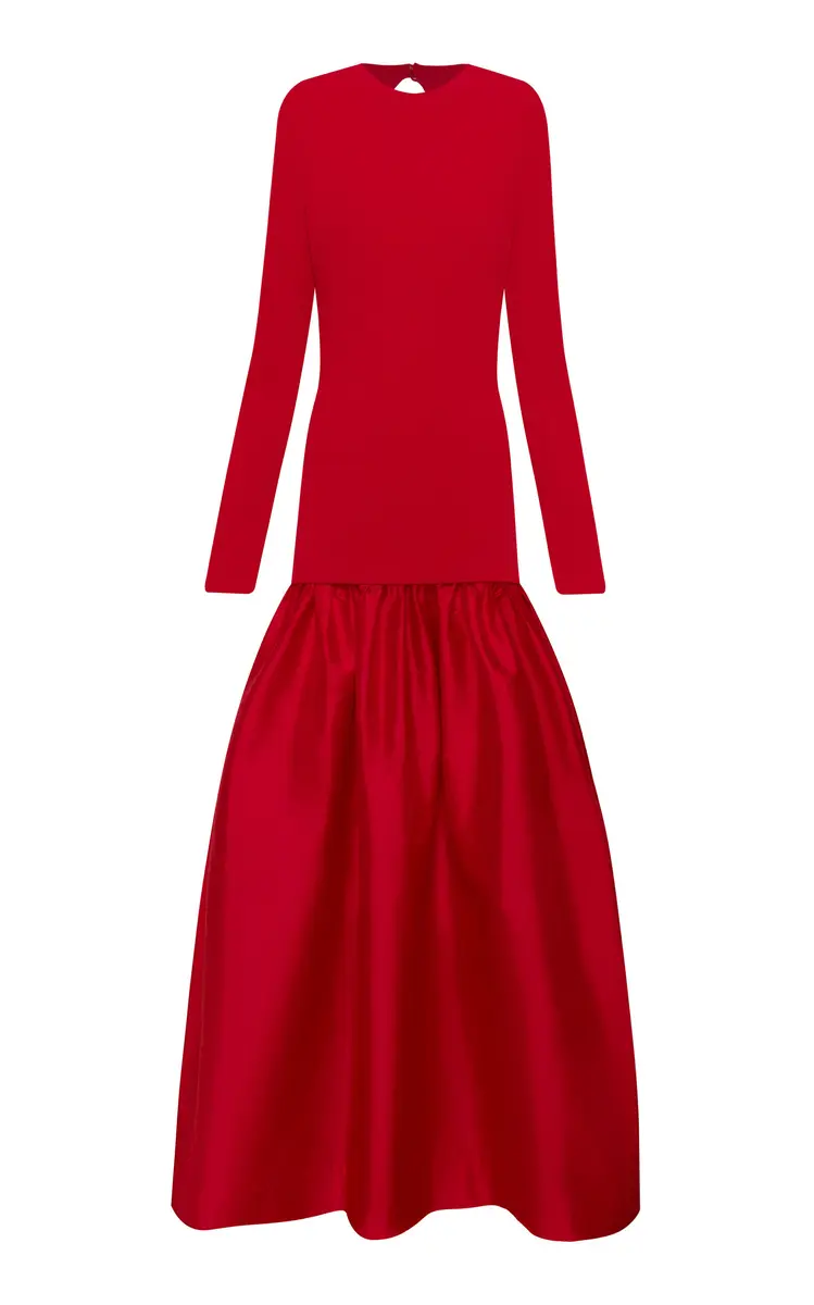 ANDRES OTALORA En tus Ojos Jersey Maxi Dress