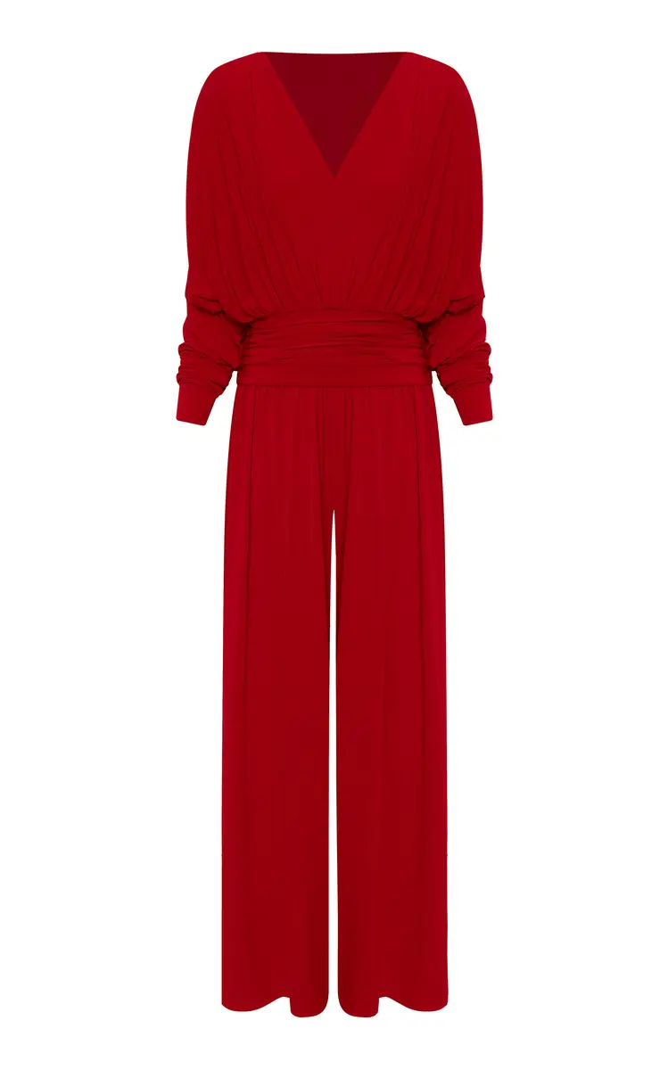 ANDRES OTALORA Comienzos Gathered Jersey Jumpsuit
