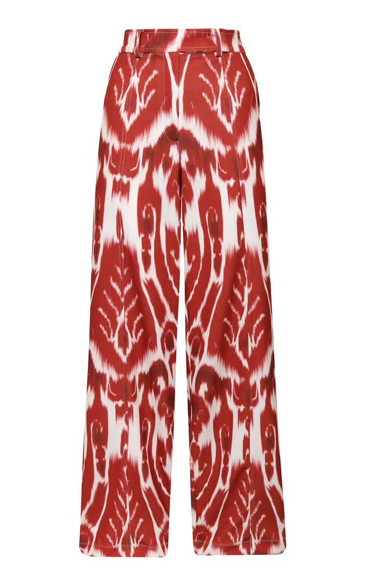 ANDRES OTALORA Me Quedas Printed Wide-Leg Pants