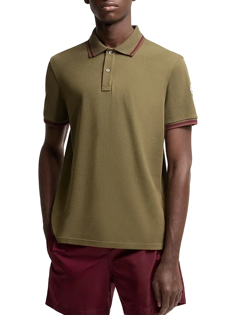 Moncler Men's Cotton Piquet Polo Shirt | Thumbnail 2 Moncler Men's Cotton Piquet Polo Shirt | Thumbnail 2