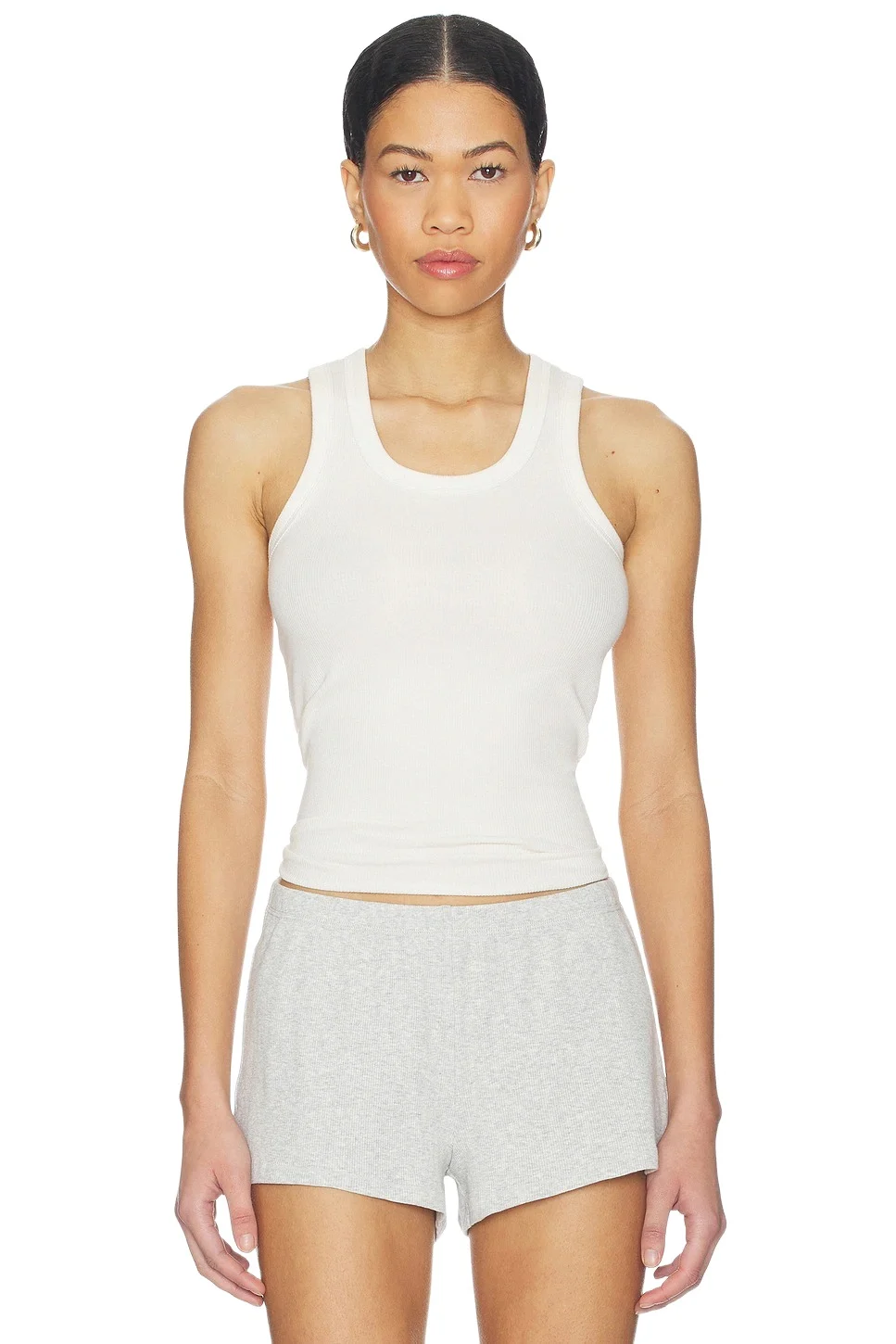 Skims Cotton Rib High Scoop Tank