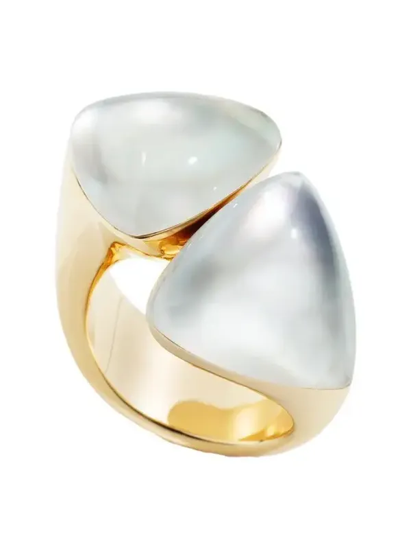 Rock Crystal Pearl Freccia Ring Rock Crystal Pearl Freccia Ring