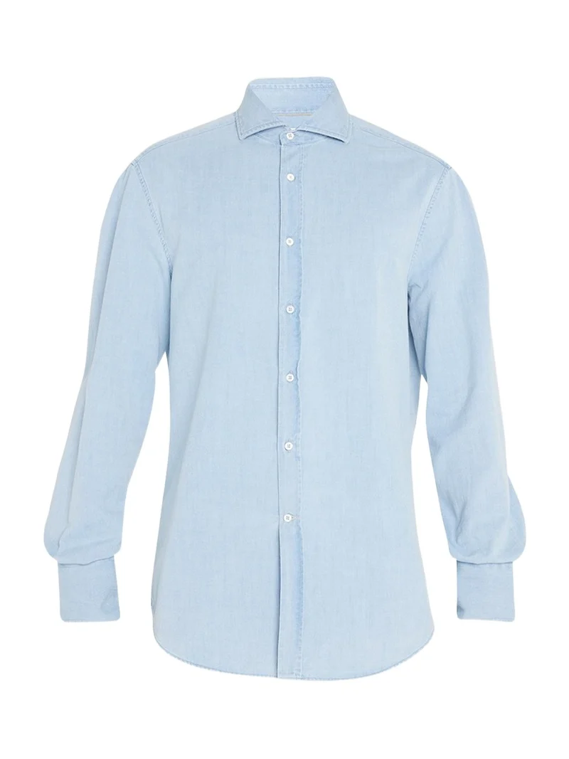 Brunello Cucinelli Men's Denim Sport Shirt