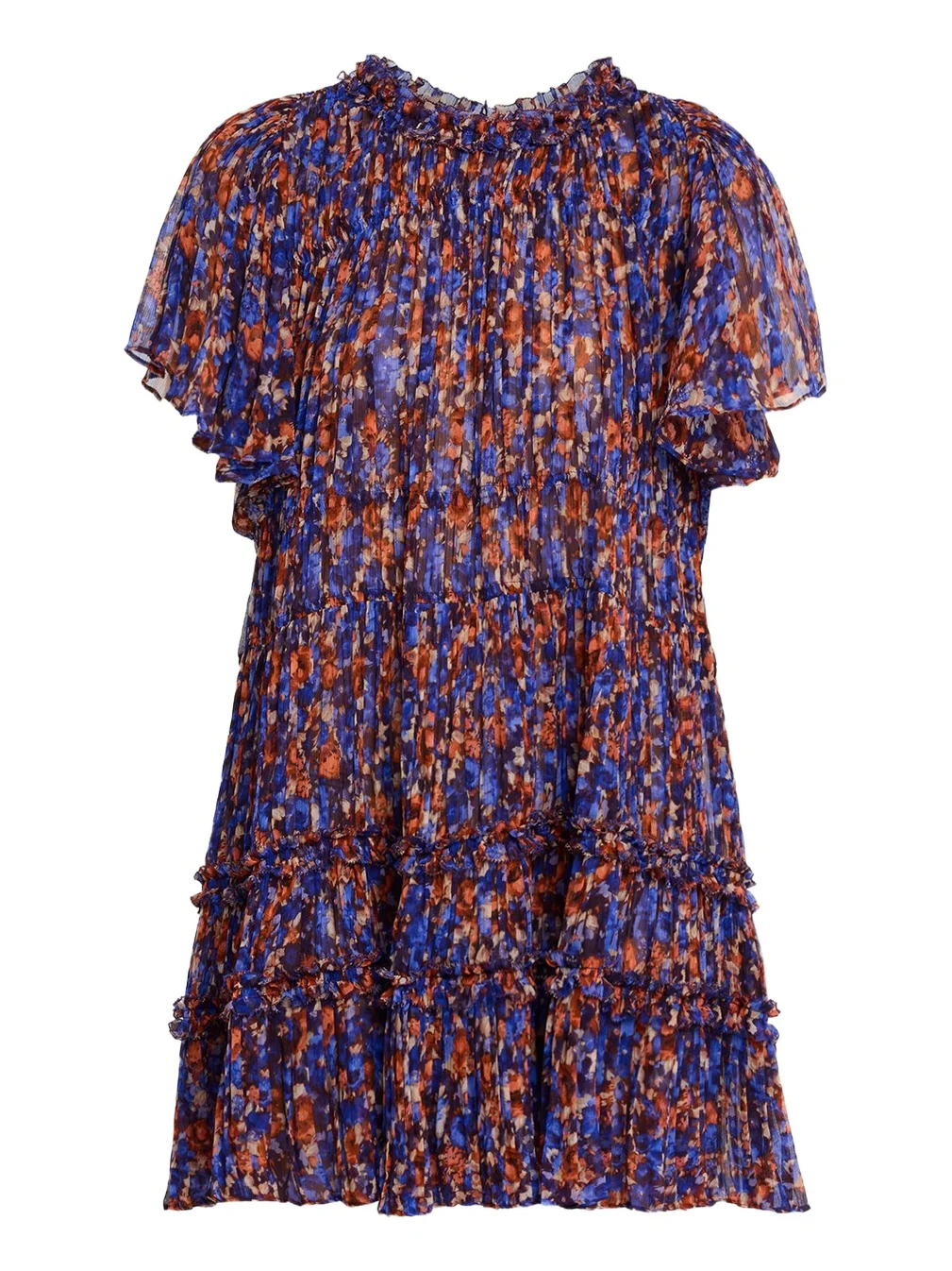 Ryla Floral Silk Chiffon Mini Dress Ryla Floral Silk Chiffon Mini Dress