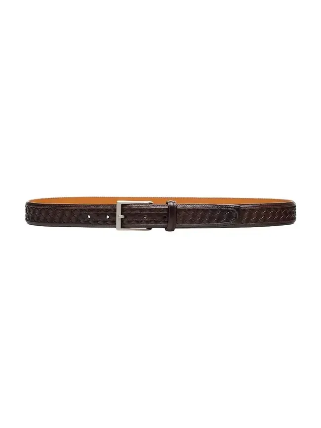 Bergdorf Goodman Men's Tela Woven Suede and Leather Belt