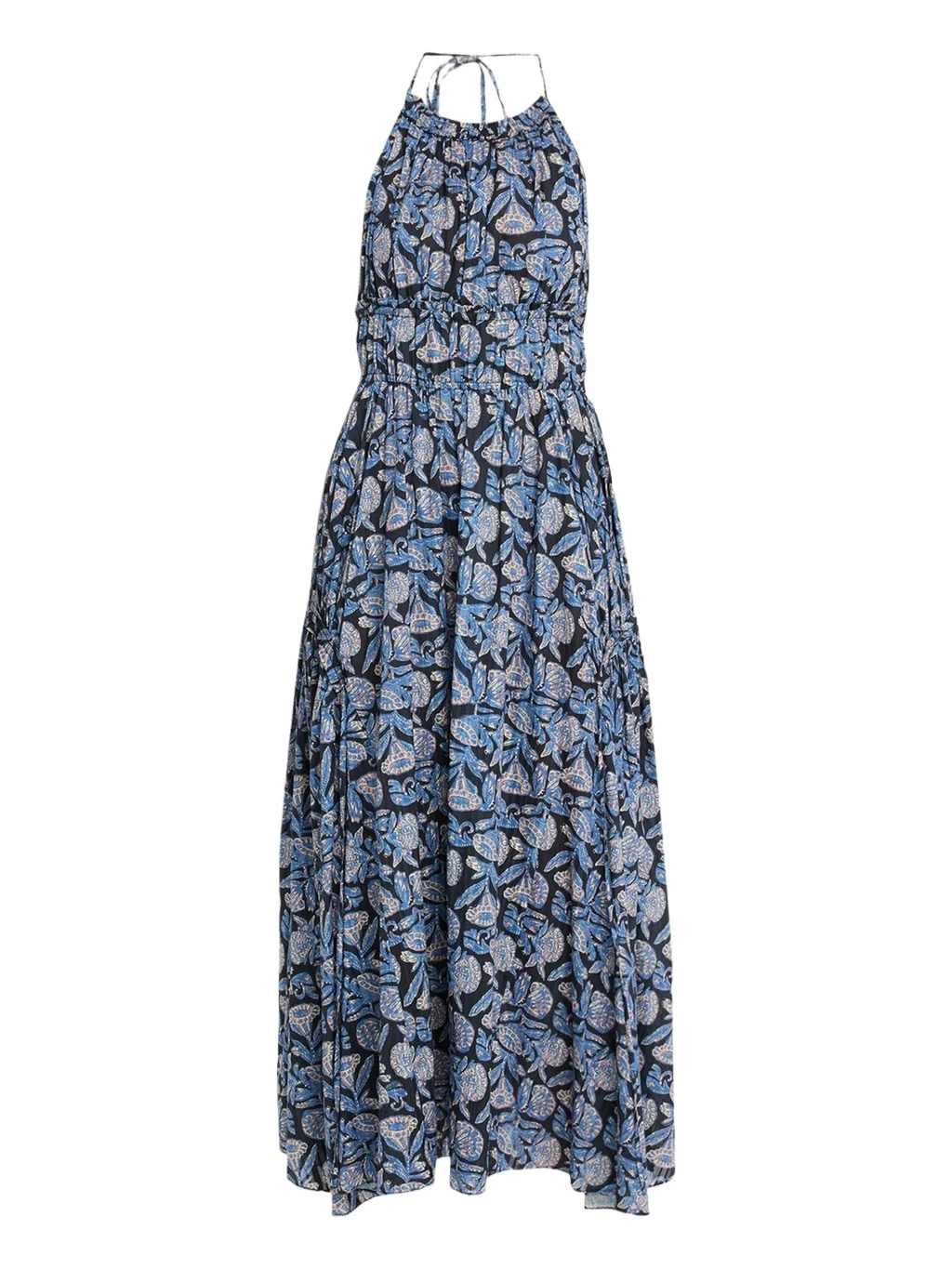 Anelise Printed Halter Midi Dress