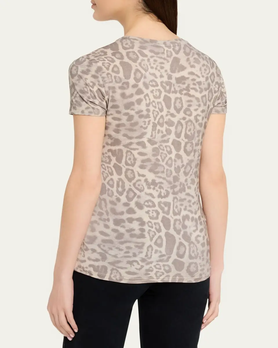 L'Agence Ressi Short-Sleeve Leopard Tee | Thumbnail 3 L'Agence Ressi Short-Sleeve Leopard Tee | Thumbnail 3