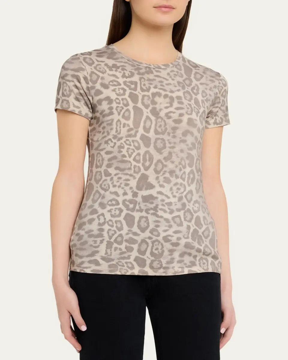 L'Agence Ressi Short-Sleeve Leopard Tee | Thumbnail 4 L'Agence Ressi Short-Sleeve Leopard Tee | Thumbnail 4