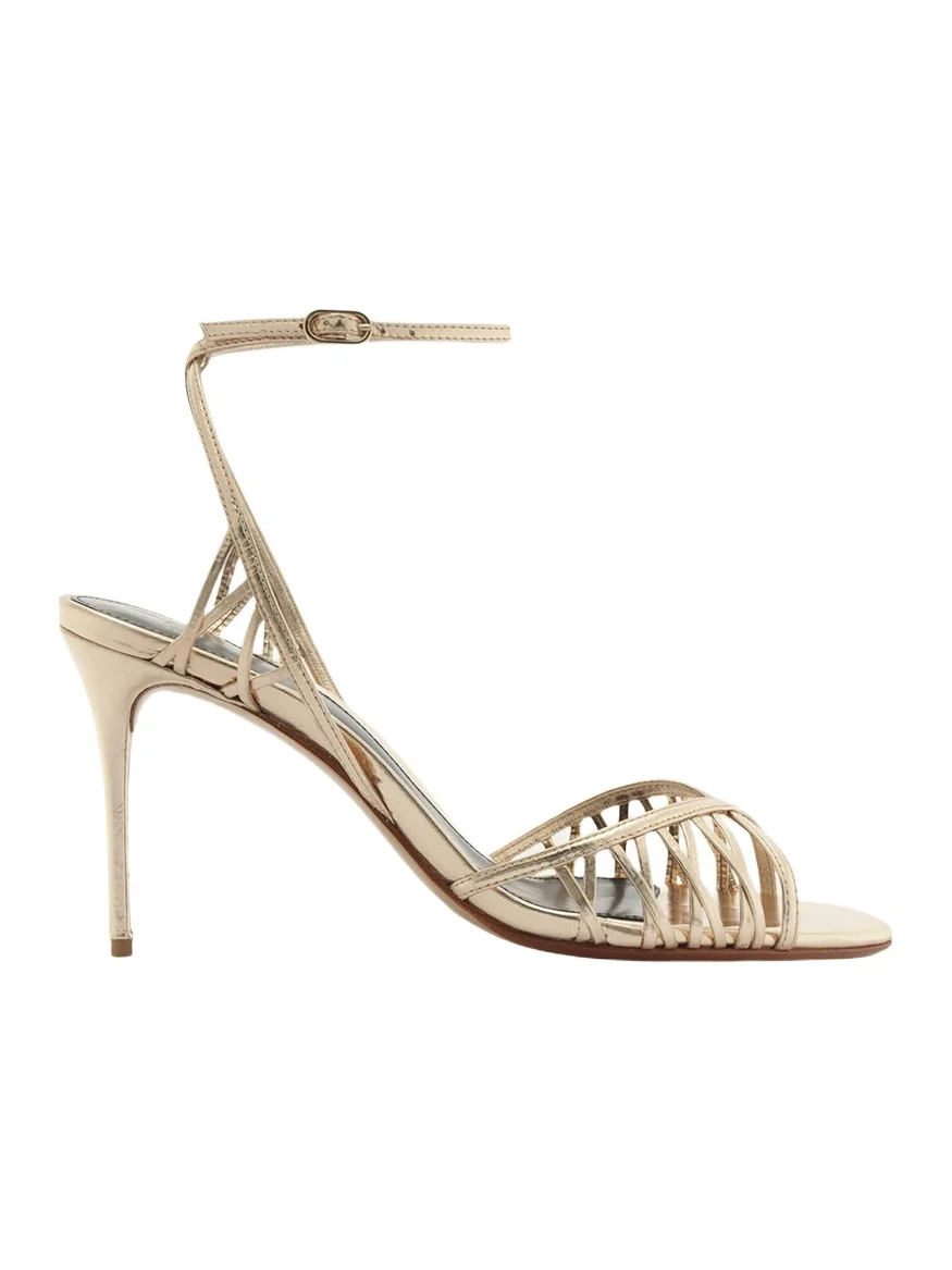 85mm Solene Metallic Leather Sandals