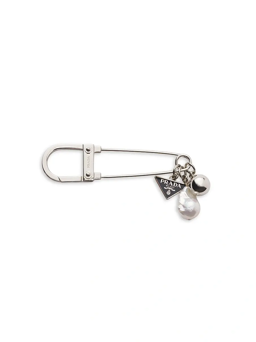 Women's Metal and Pearl Brooch - Multicolored Women's Metal and Pearl Brooch - Multicolored