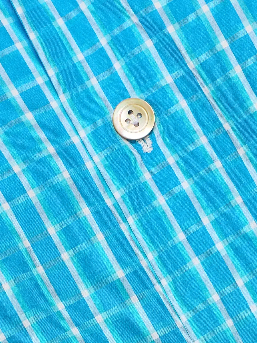 Kiton Men's Plaid Cotton Shirt | Thumbnail 7 Kiton Men's Plaid Cotton Shirt | Thumbnail 7