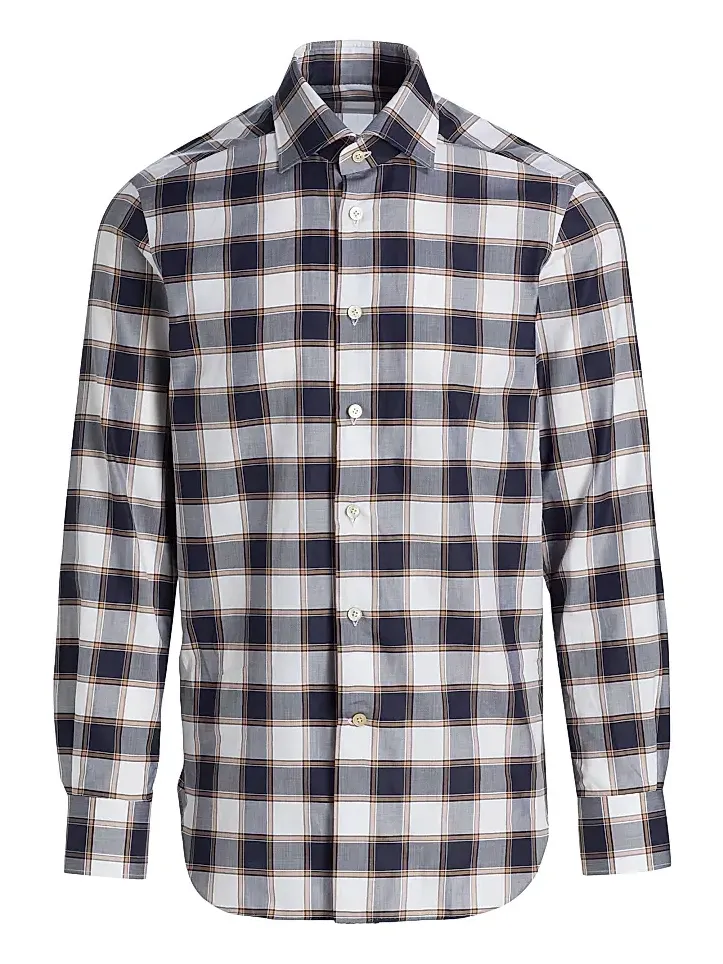 Men's Bold Plaid Cotton Shirt Men's Bold Plaid Cotton Shirt