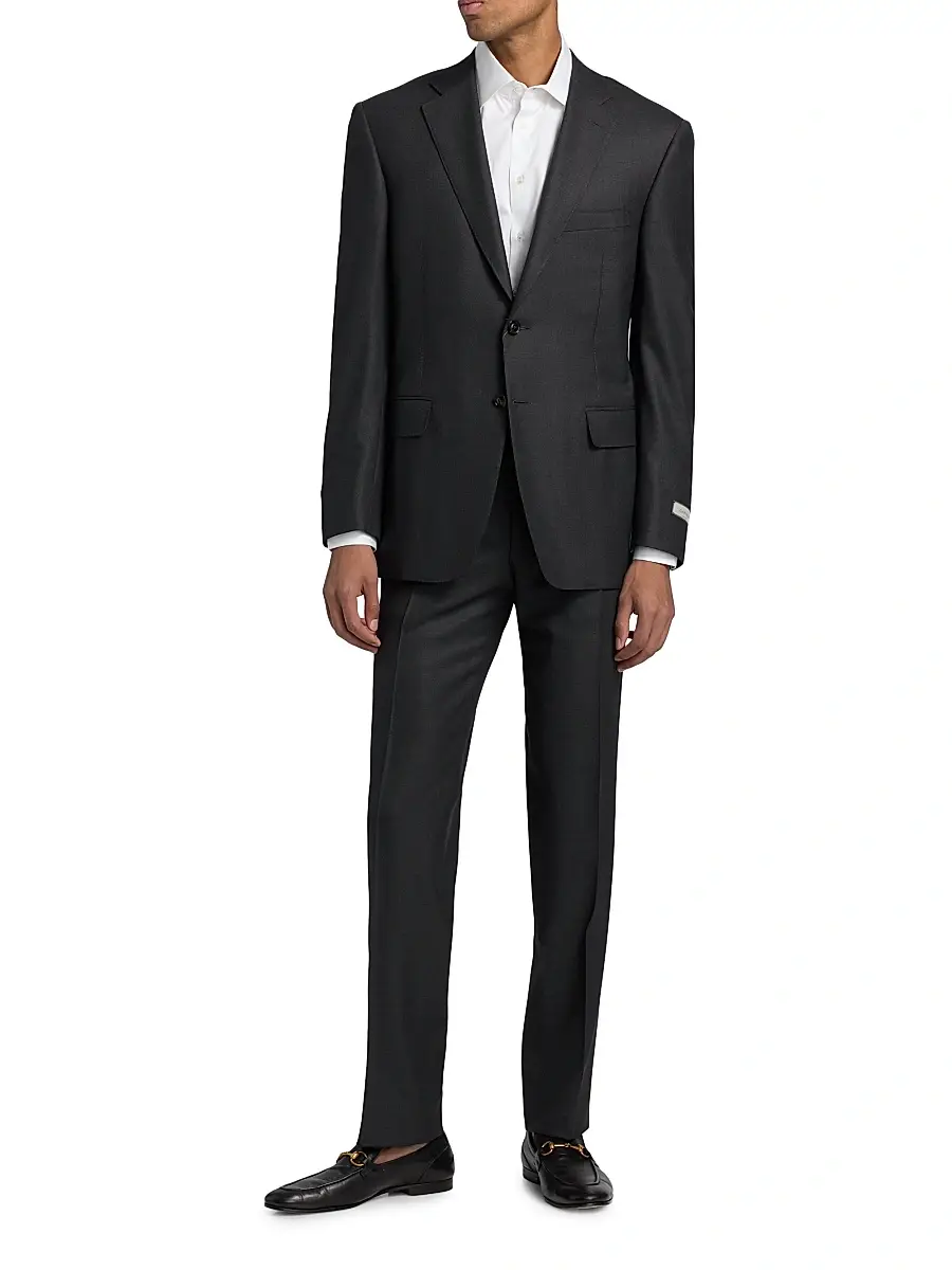Canali Men's Siena Birdseye Wool Suit | Thumbnail 3 Canali Men's Siena Birdseye Wool Suit | Thumbnail 3