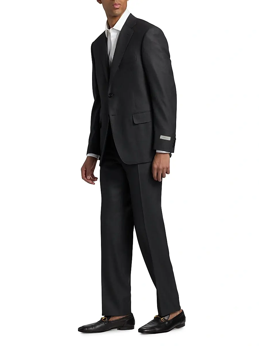 Canali Men's Siena Birdseye Wool Suit | Thumbnail 4 Canali Men's Siena Birdseye Wool Suit | Thumbnail 4