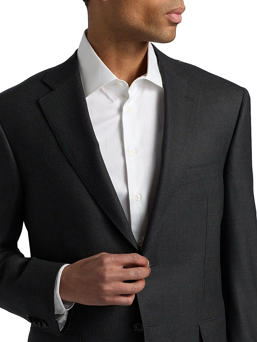 Canali Men's Siena Birdseye Wool Suit | Thumbnail 6 Canali Men's Siena Birdseye Wool Suit | Thumbnail 6