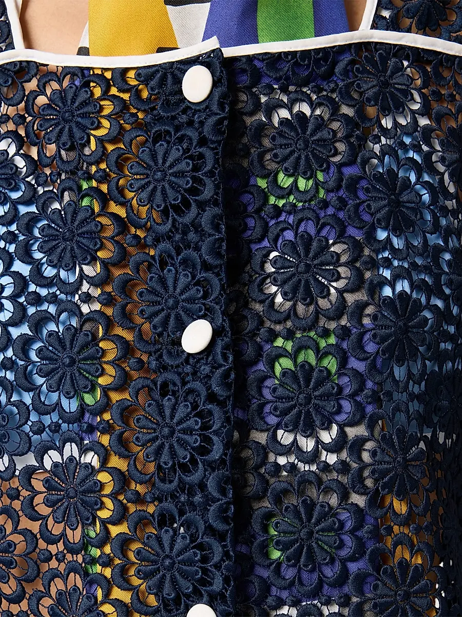 Miu Miu Women's Macrame Dress - Blue | Thumbnail 6 Miu Miu Women's Macrame Dress - Blue | Thumbnail 6