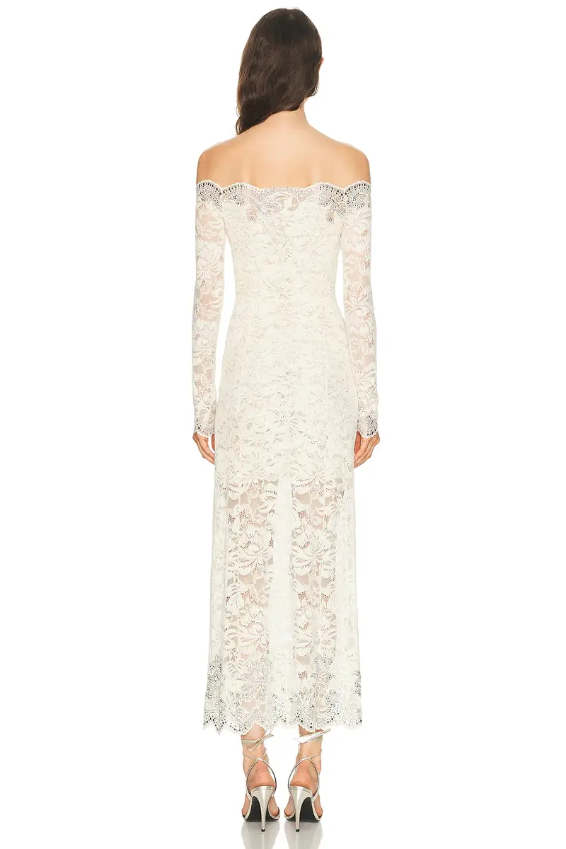 Rabanne Studded Off Shoulder Maxi Dress | Thumbnail 3 Rabanne Studded Off Shoulder Maxi Dress | Thumbnail 3