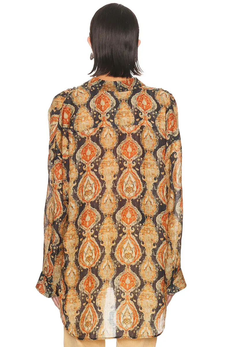 R13 Gathered Yoke Drop Neck Shirt | Thumbnail 3 R13 Gathered Yoke Drop Neck Shirt | Thumbnail 3