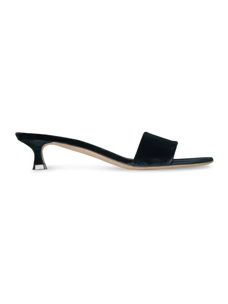 Combo Slide Two Velvet Sandals