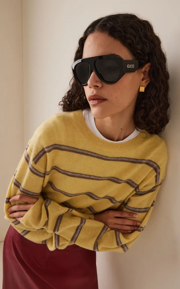 Gucci Aviator-Frame Acetate Sunglasses | Thumbnail 2 Gucci Aviator-Frame Acetate Sunglasses | Thumbnail 2