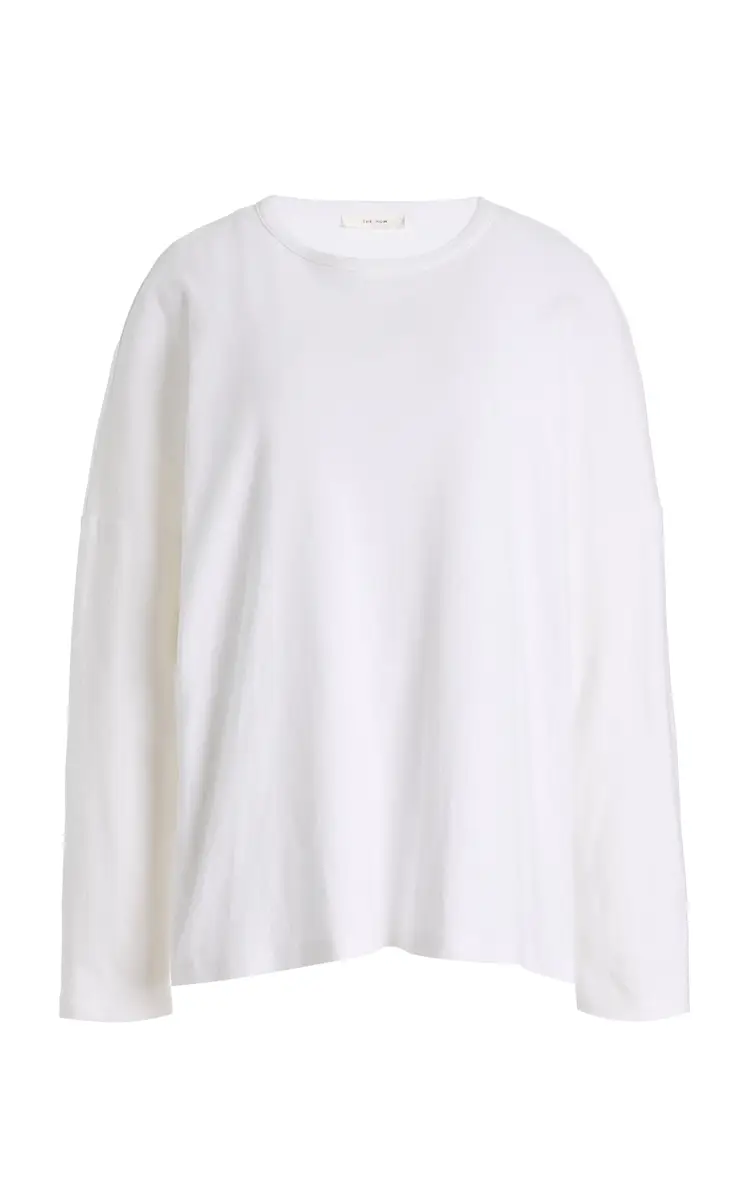 The Row Floris Cotton-Jersey Top | Image 1 The Row Floris Cotton-Jersey Top | Image 1