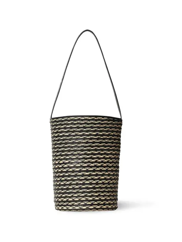 Small N/S Beau Raffia Tote Bag