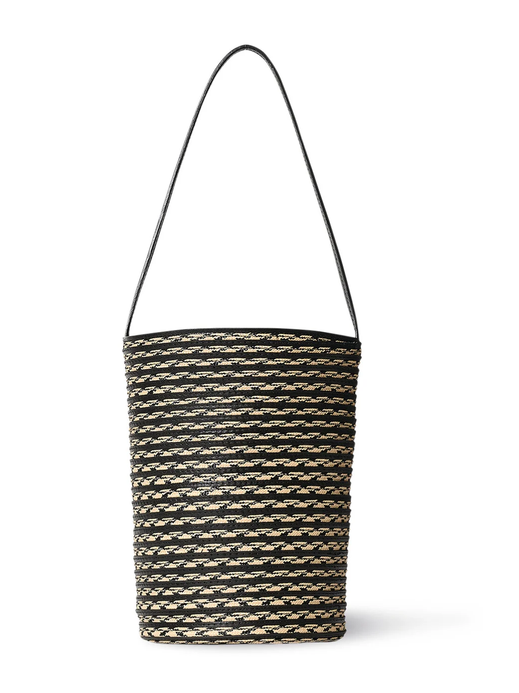 Small N/S Beau Raffia Tote Bag
